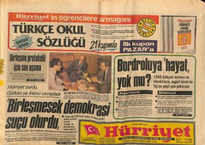 Hürriyet Gazetesi 6 Eylül 1985 - Emlak Vergisinde Rekor Çelişki - Memura Ev Desteği GZ123210 - 1