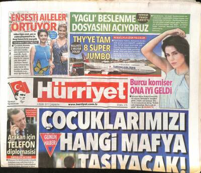 Hürriyet Gazetesi 6 Eylül 2017 - Merkel Ekimde Türkiyeyi Görüşeceğiz - THYye Tam 8 Süper Jumbo GZ124276 - 1