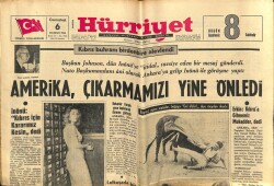 Hürriyet Gazetesi 6 Haziran 1964 - Arap Ülkeleri Amerikaya Ateş Püskürüyor GZ68761 - 1