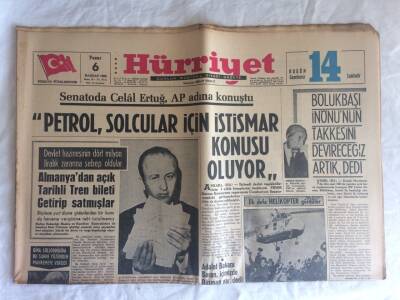Hürriyet Gazetesi 6 Haziran 1965 - Uzayda Bir Öğün Yemek 2550 Lira GZ73423 - 1
