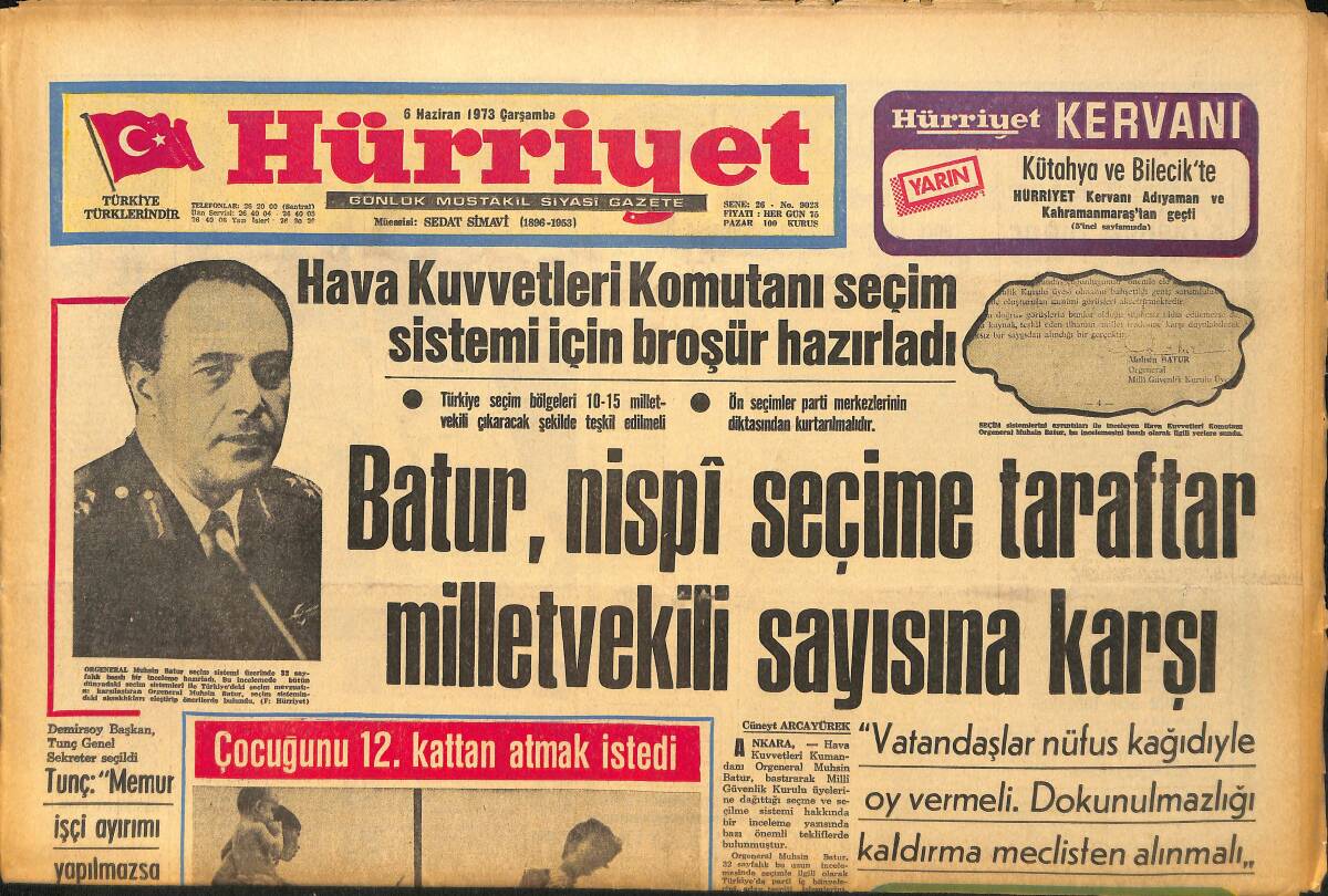 Hürriyet Gazetesi 6 Haziran 1973 - Didi : ''Dönebilirim'' - Numan Esin Tutuklandı GZ157695 - 1