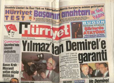 Hürriyet Gazetesi 6 Kasım 1991 - Doğum Günü Hediyesi GZ58026 - 1