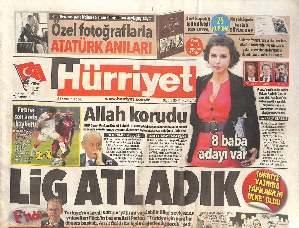 Hürriyet Gazetesi 6 Kasım 2012 - Sezen Aksu: Mezarıma Anlamaktan Öldü Desinler! - Başkan Barack Obama Bir Adım Önde! GZ137296 - 1