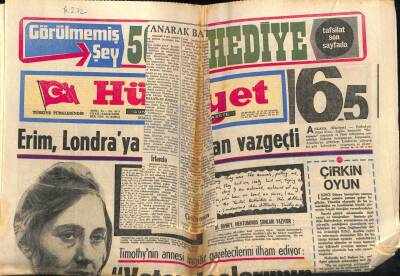Hürriyet Gazetesi 6 Mart 1972 - Ordunun Mevcudu 1980e Kadar Dörtte Bir Azaltılıcak GZ56216 - 1