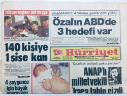 Hürriyet Gazetesi 6 Mart 1985 - Özalın ABDde 3 Hedefi Var GZ43335 - 2