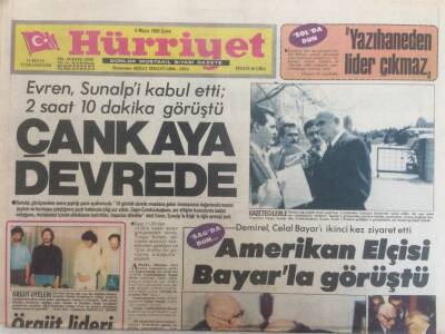 Hürriyet Gazetesi - 6 Mayıs 1983 - Demirel Bayarın Elini Öptü GZ35109 - 1