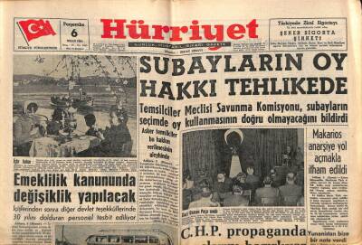 Hürriyet Gazetesi 6 Nisan 1961 - Emeklilik Kanununda Değişiklik Yapılacak GZ91623 - 1