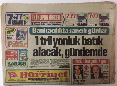 Hürriyet Gazetesi - 6 Nisan 1986 - Aponun Peşindeyiz GZ25328 - 1
