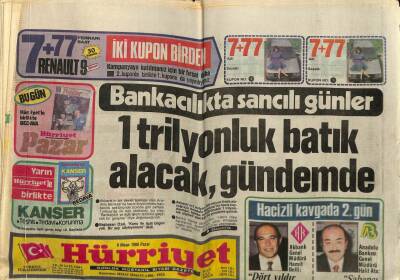 Hürriyet Gazetesi 6 Nisan 1986 - Bankacılıkta Sancılı Günler,1 Trilyonluk Batık GZ61760 - 1