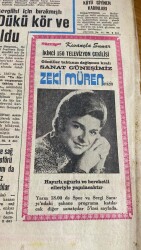 Hürriyet Gazetesi 6 Ocak 1972 - Televizyon Çekilişi Reklamı Zeki Müren * Windsor Dükü Kör Ve Kanser Oldu GZ117551 - 2