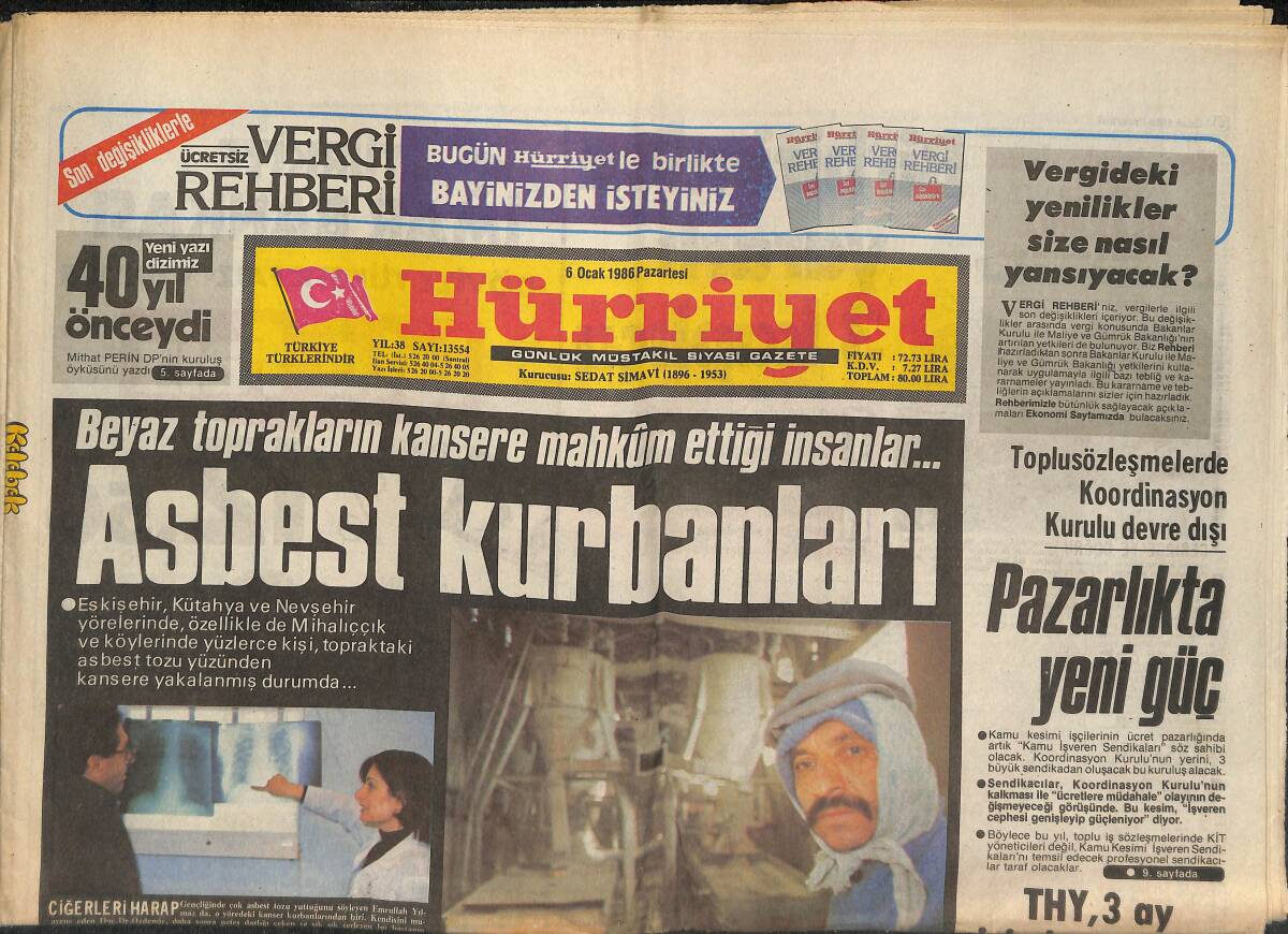 Hürriyet Gazetesi 6 Ocak 1986 - DP'NİN Kuruluş Öyküsü - Bursaspor'un Büyük Öfkesi! GZ145835 - 1