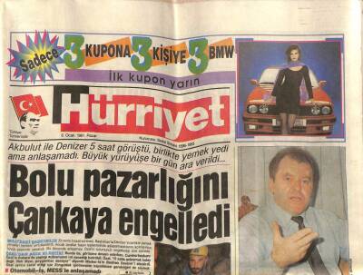 Hürriyet Gazetesi 6 Ocak 1991 - Sahnede Dev Üçlü * Nükhet Duru - Şener Şen - Emel Sayın GZ76586 - 1
