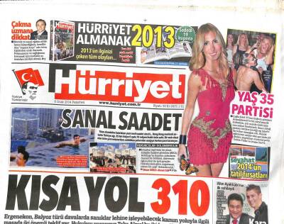 Hürriyet Gazetesi 6 Ocak 2014 - Çağla Şikelden Yaş 35 Partisi GZ104886 - 1
