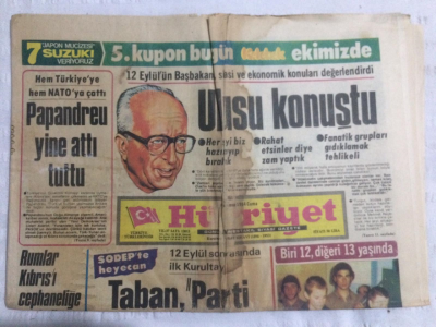 Hürriyet Gazetesi 6 Temmuz 1984 - Taban Parti Meclisi İstiyor - GZ19672 - 1