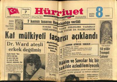 Hürriyet Gazetesi 7 Ağustos 1963 - Fenerbahçe Ful Kadrosuyla Bugün Altay Karşısında GZ55019 - 1