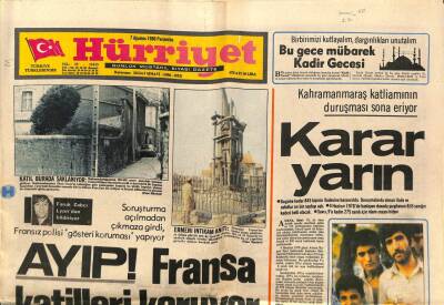 Hürriyet Gazetesi 7 Ağustos 1980 - Gazino Afişleri İbrahim Tatlıses - Talha Özmen - Nükhet Duru GZ69181 - 1
