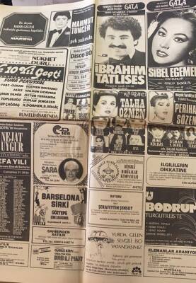 Hürriyet Gazetesi 7 Ağustos 1980 - Gazino Afişleri İbrahim Tatlıses - Talha Özmen - Nükhet Duru GZ69181 - 2