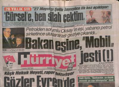 Hürriyet Gazetesi 7 Ağustos 1988 - Petrolden Sorumlu Oksayın Eşi , Yabancı Petrol Şirketince Uluslararası Geziye Çıkarıldı... GZ118484 - 1