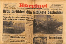 Hürriyet Gazetesi 7 Ekim 1948 - Ordu Birlikleri Dün Tatbikata Başladılar GZ65257 - 1