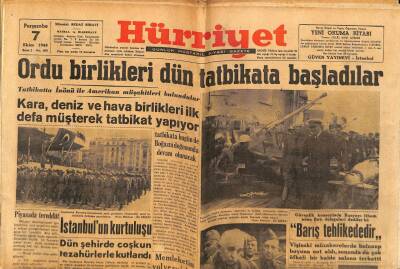 Hürriyet Gazetesi 7 Ekim 1948 - Ordu Birlikleri Dün Tatbikata Başladılar GZ65257 - 1