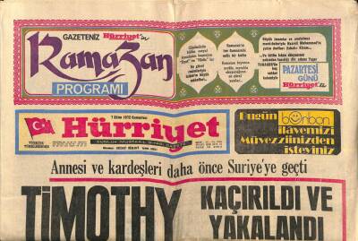 Hürriyet Gazetesi 7 Ekim 1972 - İstanbulun Kurtuluşu Kutlandı GZ81714 - 1