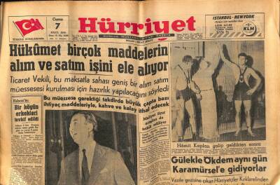 Hürriyet Gazetesi 7 Eylül 1956 - Süveyş Kanalı Görüşmeleri Şimdilik İki Gün İçin Kesildi GZ76690 - 1