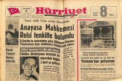 Hürriyet Gazetesi 7 Eylül 1963 - Anayasa Mahkemesi Reisi Tenkitte Bulundu GZ72085 - 2