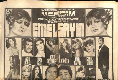 Hürriyet Gazetesi 7 Eylül 1979 - Maksim Gazinoları Emel Sayın, Fatma Girik GZ56371 - 1
