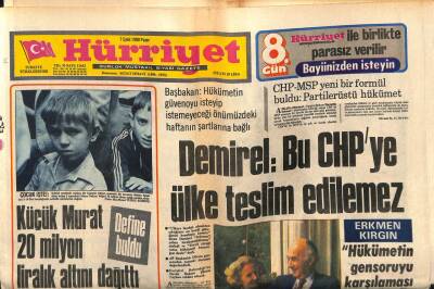 Hürriyet Gazetesi 7 Eylül 1980 - Süleyman Demirel,CHPye Ülke Teslim Edilemez GZ56293 - 1