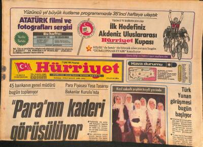 Hürriyet Gazetesi 7 Eylül 1981 - İranda Misilleme 25 İdam , 23 Ölü - Hastanelerde Sigara İçilmesi Yasaklandı GZ127805 - 1