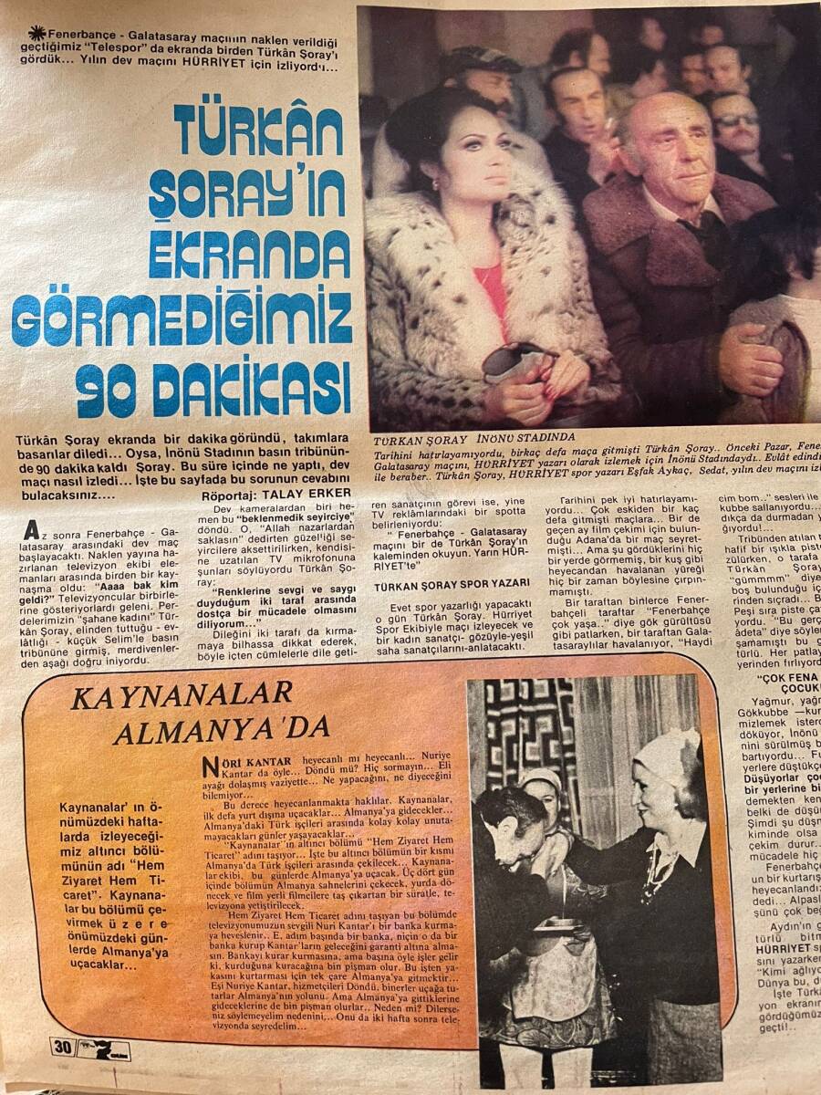 Hürriyet Gazetesi 7 Gün Dergisi Sayı:8 / 31 Mart 1975 - Türkan Şoray'ın Ekranda Görmediğiniz 90 Dakikası - Eurovision - Hollandalıların Zafer Sevinci GZ138370 - 2
