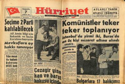 Hürriyet Gazetesi 7 Haziran 1961 - Şemi Erginin Hatıratı Menderesi Sinirlendirdi GZ68707 - 2