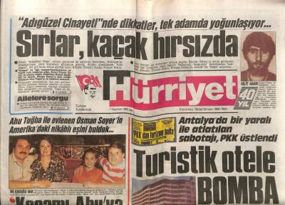 Hürriyet Gazetesi 7 Haziran 1988 - Ahu Tuğba İle Evlenen Osman Soyerin Amerikadaki Nikahlı Eşini Bulduk... GZ84066 - 1