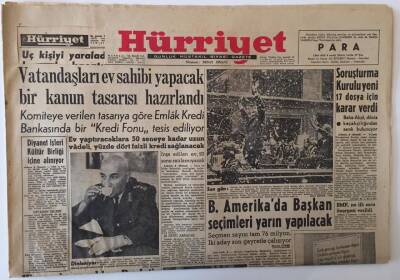 Hürriyet Gazetesi 7 Kasım 1960 - Vatandaşları Ev Sahibi Yapacak Bir Kanun Tasarısı Hazırlanıyor - GZ16409 - 2