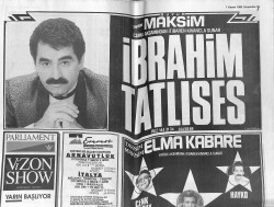 Hürriyet Gazetesi 7 Kasım 1990 - Haluk Bilginer, Zuhal Olcay'ın Başından Hiç Ayrılmadı - Rıdvan'ın Hayatı Karardı - İbrahim Tatlıses Afiş GZ153448 - 2