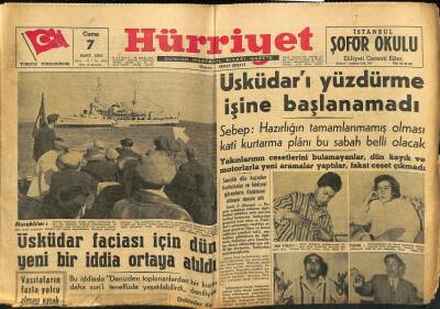 Hürriyet Gazetesi 7 Mart 1958 - Burgibayı Öldürmek İstediler - Üsküdarı Yüzdürme İşine Başlanamadı GZ117880 - 1