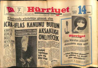 Hürriyet Gazetesi 7 Mart 1965 - Kıbrısta Rumlar İngiliz Mevzilerini İşgal Etti GZ74856 - 1