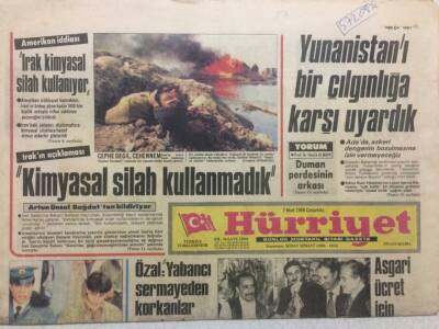 Hürriyet Gazetesi 7 Mart 1984 - Irak,Kimyasal Silah Kullanmadık GZ34184 - 1
