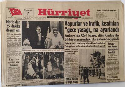 Hürriyet Gazetesi 7 Mayıs 1960 - Yılın Düğünü Prenses Margaret Dün Evlendi - GZ16475 - 2