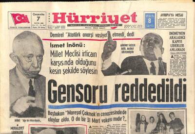 Hürriyet Gazetesi 7 Mayıs 1969 - Demirel Atatürk Anarşi Vasiyet Etmedi dedi GZ90894 - 1
