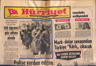 Hürriyet Gazetesi 7 Mayıs 1971 - Mark-Dolar Savaşından Türkiye Kârlı Çıkacak GZ118498 - 1