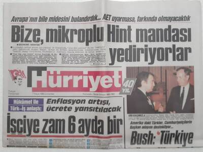 Hürriyet Gazetesi - 7 Mayıs 1988 - İşçiye Zam 6 Ayda Bir GZ111674 - 1