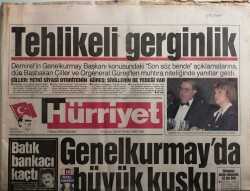 Hürriyet Gazetesi 7 Mayıs 1994 Erdoğan Yanlış Yaptı - Hükümette GüvenArayışı -GZ44601 - 1