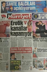 Hürriyet Gazetesi 7 Mayıs 2005-Kardeş Özalın Naaşına Süleymaniyeden Nakil GZ45383 - 2