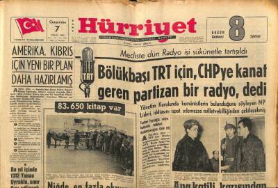 Hürriyet Gazetesi 7 Nisan 1965 - Amerika , Kıbrıs İçin Yeni Bir Plan Daha Hazırlamış GZ72565 - 2