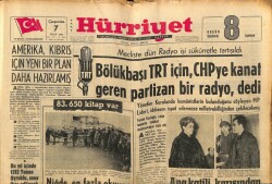 Hürriyet Gazetesi 7 Nisan 1965 - Amerika , Kıbrıs İçin Yeni Bir Plan Daha Hazırlamış GZ72565 - 1