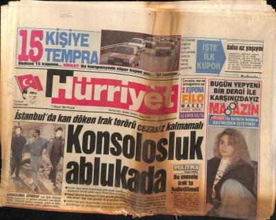 Hürriyet Gazetesi 7 Nisan 1991 - İstanbulda Kan Döken ırak Terörü Cezasız Kalmamalı GZ81399 - 1