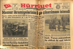 Hürriyet Gazetesi 7 Ocak 1956 - Tevzi Bürosunda Otolar İçin 800 Adet Lastik Var GZ72558 - 2