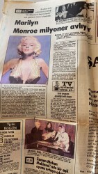 Hürriyet Gazetesi 7 Ocak 1981 - Marilyn Monroe Milyoner Avlıyor GZ82153 - 2