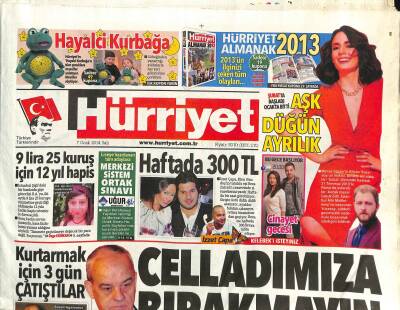Hürriyet Gazetesi 7 Ocak 2014 - İzzet Çapa , Ebru Gündeşin Tutuklu Eşi Reza Zarrabı Cezaevinde Ziyaretlerini Yazdı GZ115883 - 1